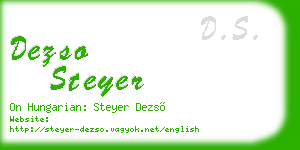 dezso steyer business card
