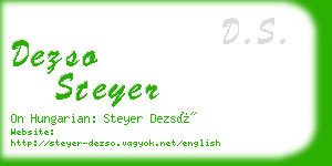 dezso steyer business card